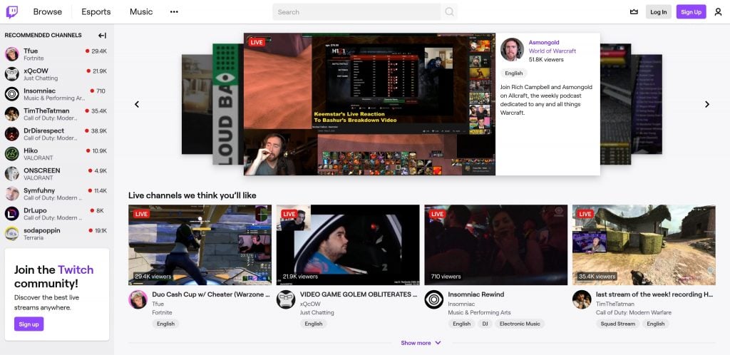 Twitch Website