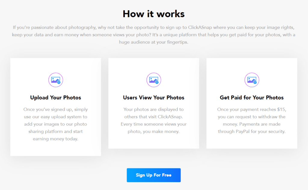 ClickaSnap, Online Photo Sharing Platform, Share and Earn